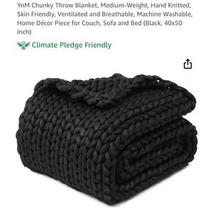YnM Large Chunky Throw Blanket, Weighted 10 lbs, 50” x 60”
